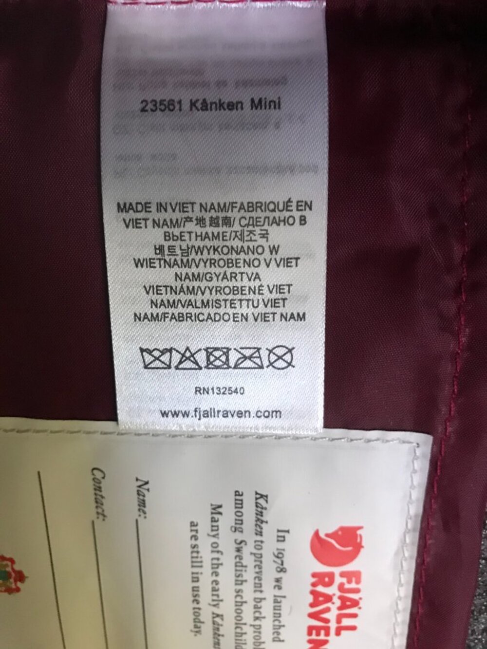 Fjällräven Kånken Mini Backpack - Picture 7 of 7